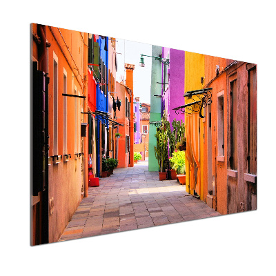 Glass splashback Colorful streets