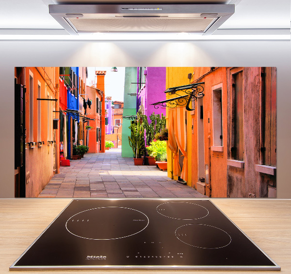 Glass splashback Colorful streets