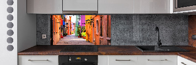 Glass splashback Colorful streets