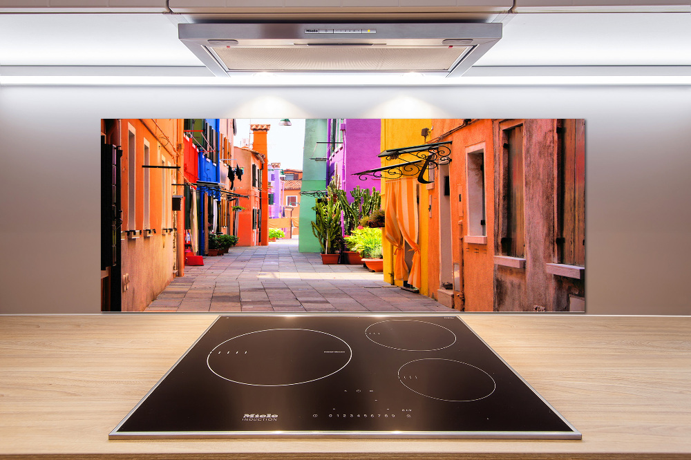 Glass splashback Colorful streets