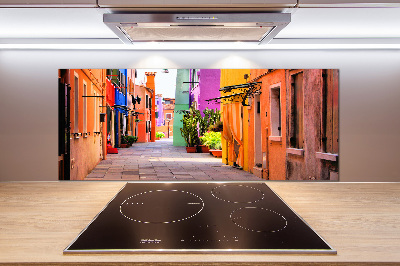 Glass splashback Colorful streets