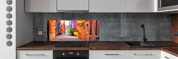 Glass splashback Colorful streets