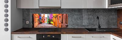 Glass splashback Colorful streets