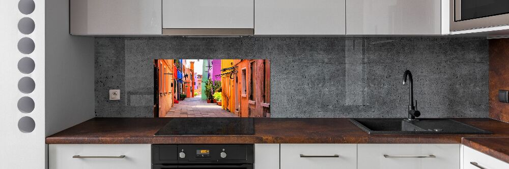 Glass splashback Colorful streets