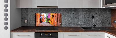 Glass splashback Colorful streets