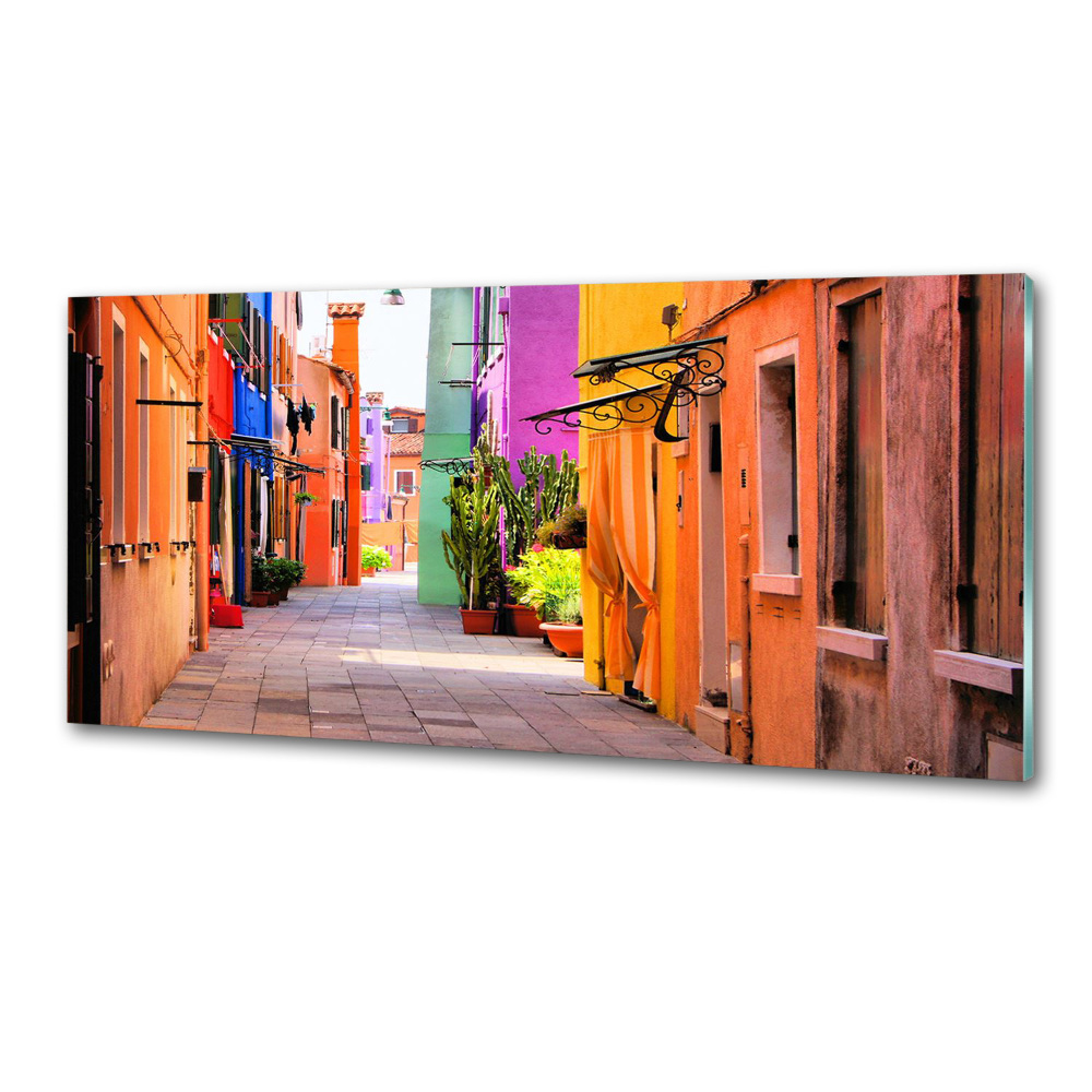 Glass splashback Colorful streets