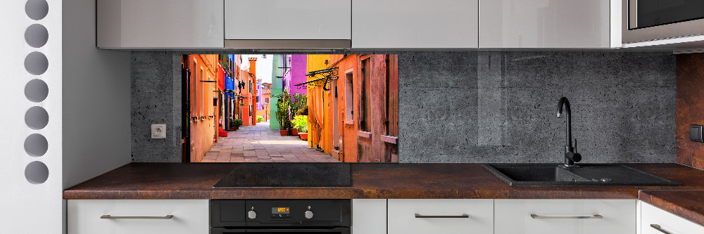 Glass splashback Colorful streets