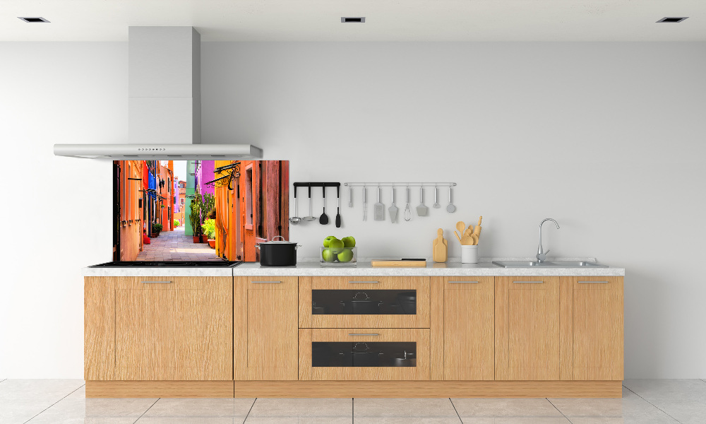 Glass splashback Colorful streets