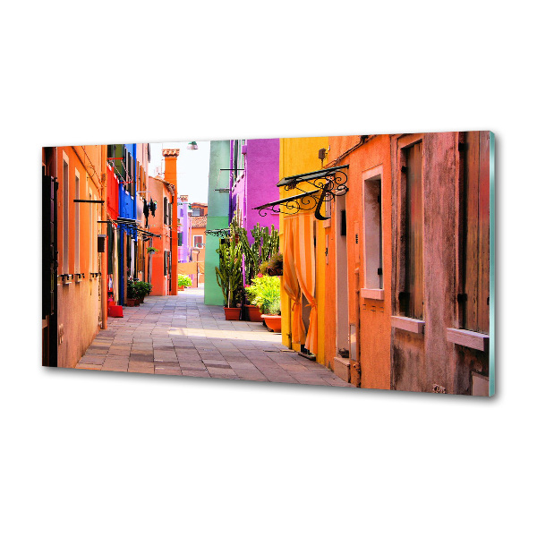 Glass splashback Colorful streets