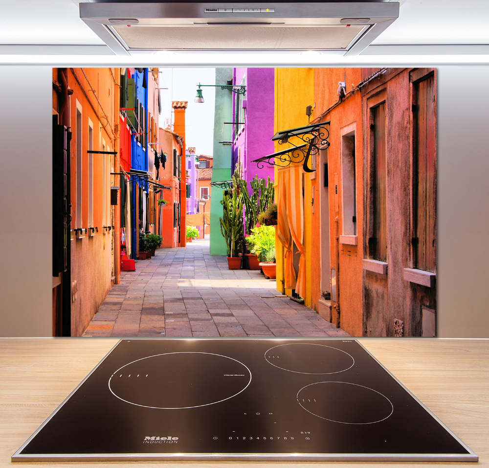 Glass splashback Colorful streets