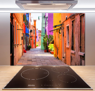 Glass splashback Colorful streets