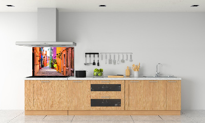 Glass splashback Colorful streets