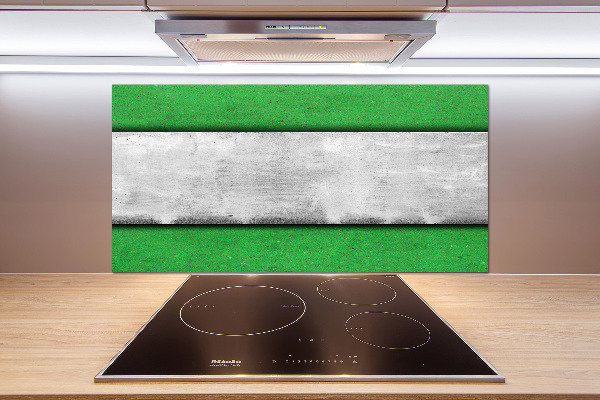 Cooker splashback Green wall