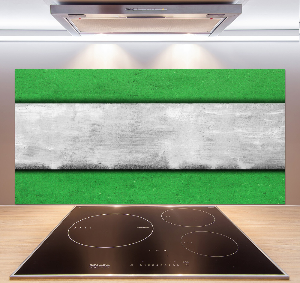 Cooker splashback Green wall