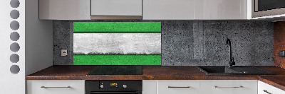 Cooker splashback Green wall