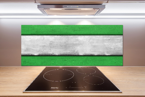 Cooker splashback Green wall