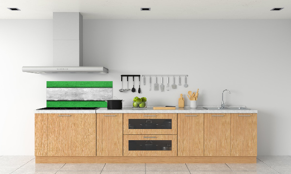 Cooker splashback Green wall