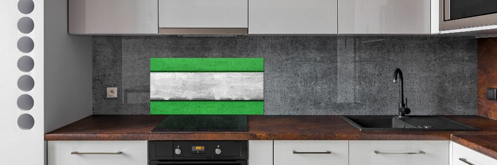 Cooker splashback Green wall