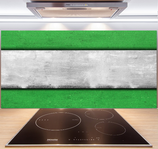 Cooker splashback Green wall