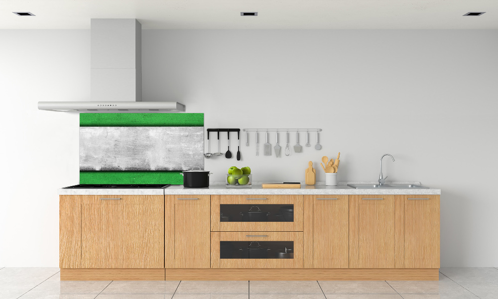 Cooker splashback Green wall