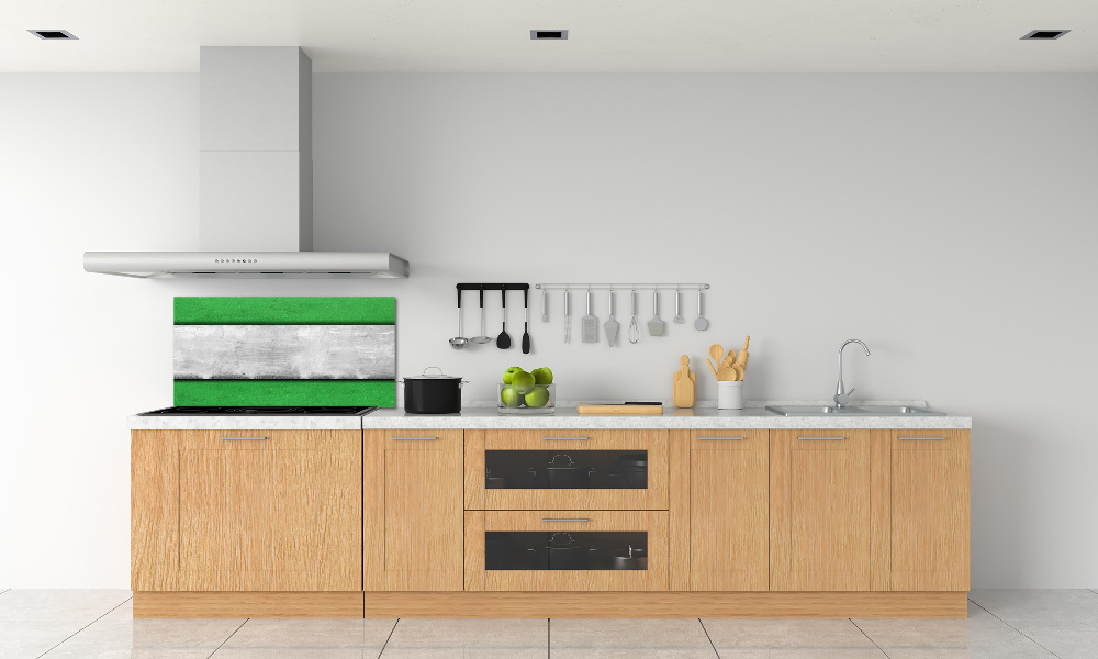 Cooker splashback Green wall