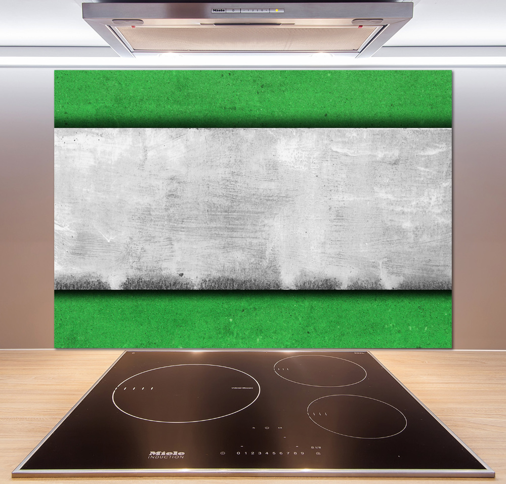 Cooker splashback Green wall