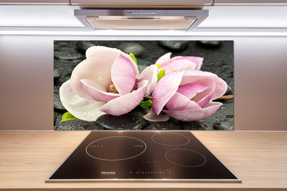 Cooker splashback Magnolia stone zen