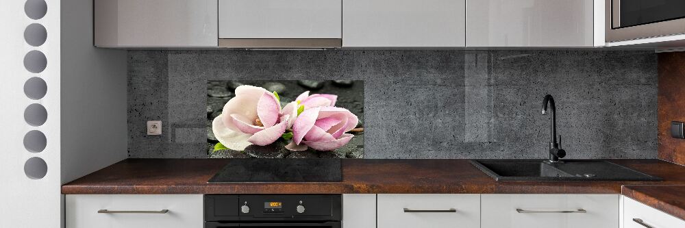 Cooker splashback Magnolia stone zen