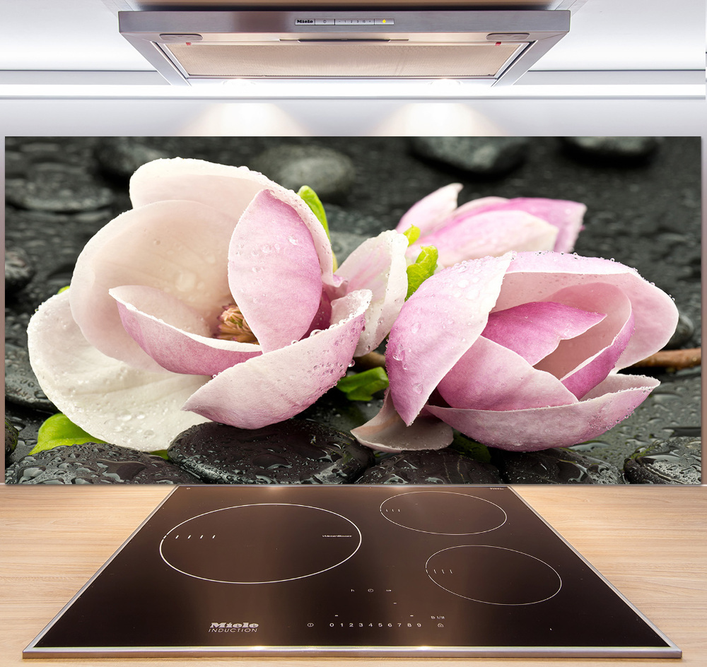 Cooker splashback Magnolia stone zen