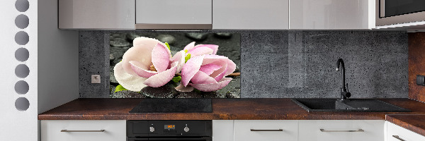 Cooker splashback Magnolia stone zen