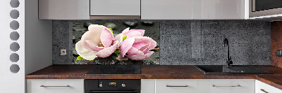 Cooker splashback Magnolia stone zen