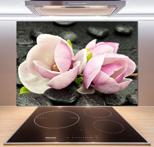 Cooker splashback Magnolia stone zen