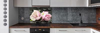 Cooker splashback Magnolia stone zen