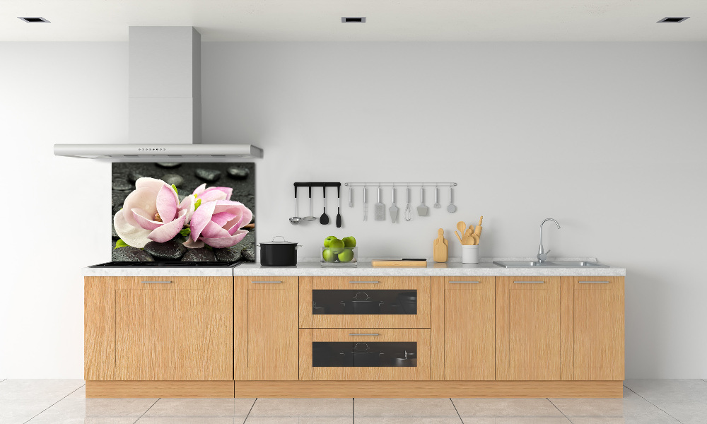 Cooker splashback Magnolia stone zen