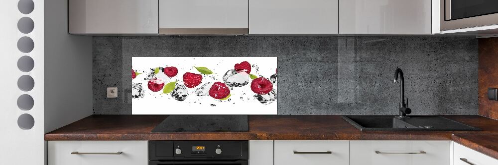 Kitchen splashback Raspberry and water