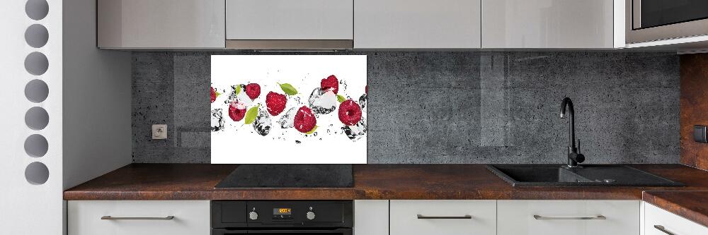 Kitchen splashback Raspberry and water