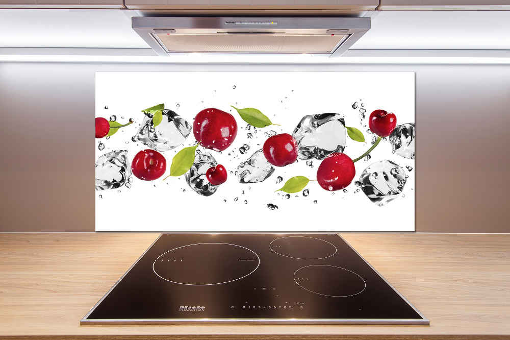 Kitchen splashback Cherries and water