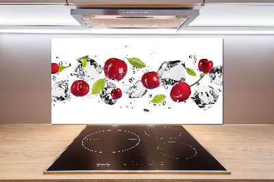 Kitchen splashback Cherries and water