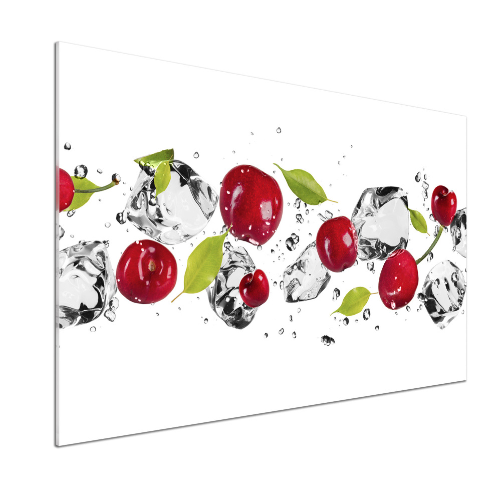 Kitchen splashback Cherries and water