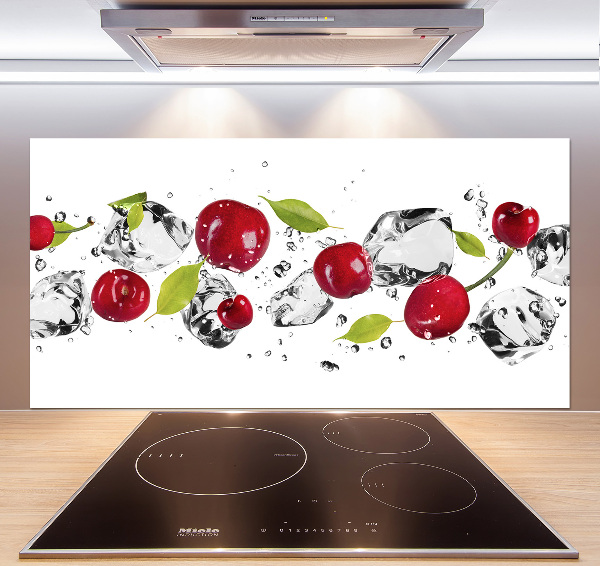 Kitchen splashback Cherries and water