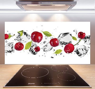 Kitchen splashback Cherries and water