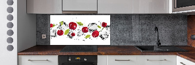 Kitchen splashback Cherries and water