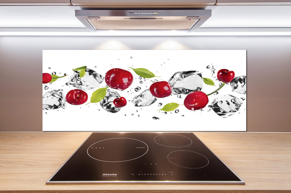 Kitchen splashback Cherries and water