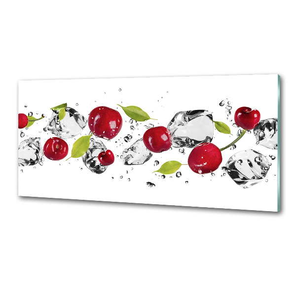 Kitchen splashback Cherries and water