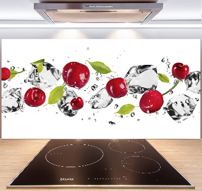 Kitchen splashback Cherries and water