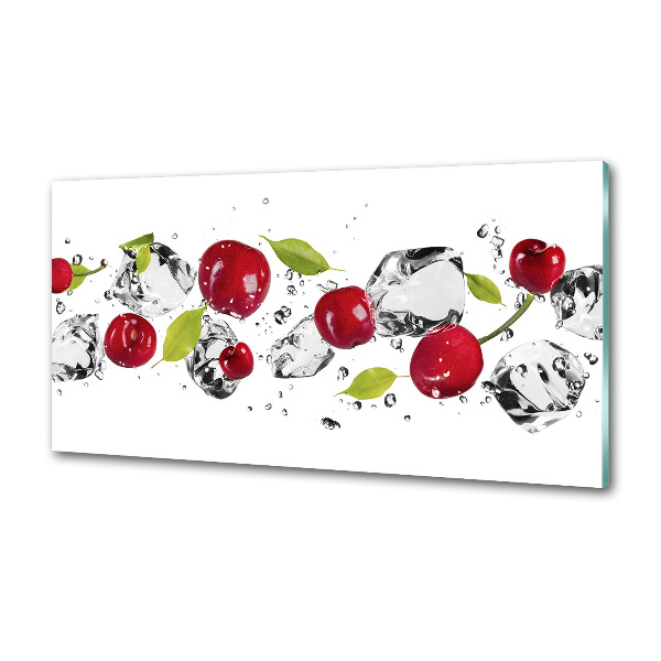 Kitchen splashback Cherries and water