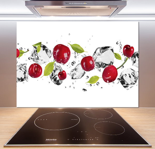 Kitchen splashback Cherries and water