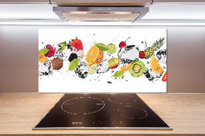 Kitchen splashback Fruit and water