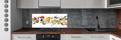 Kitchen splashback Fruit and water