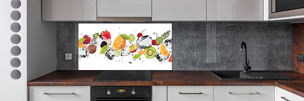 Kitchen splashback Fruit and water